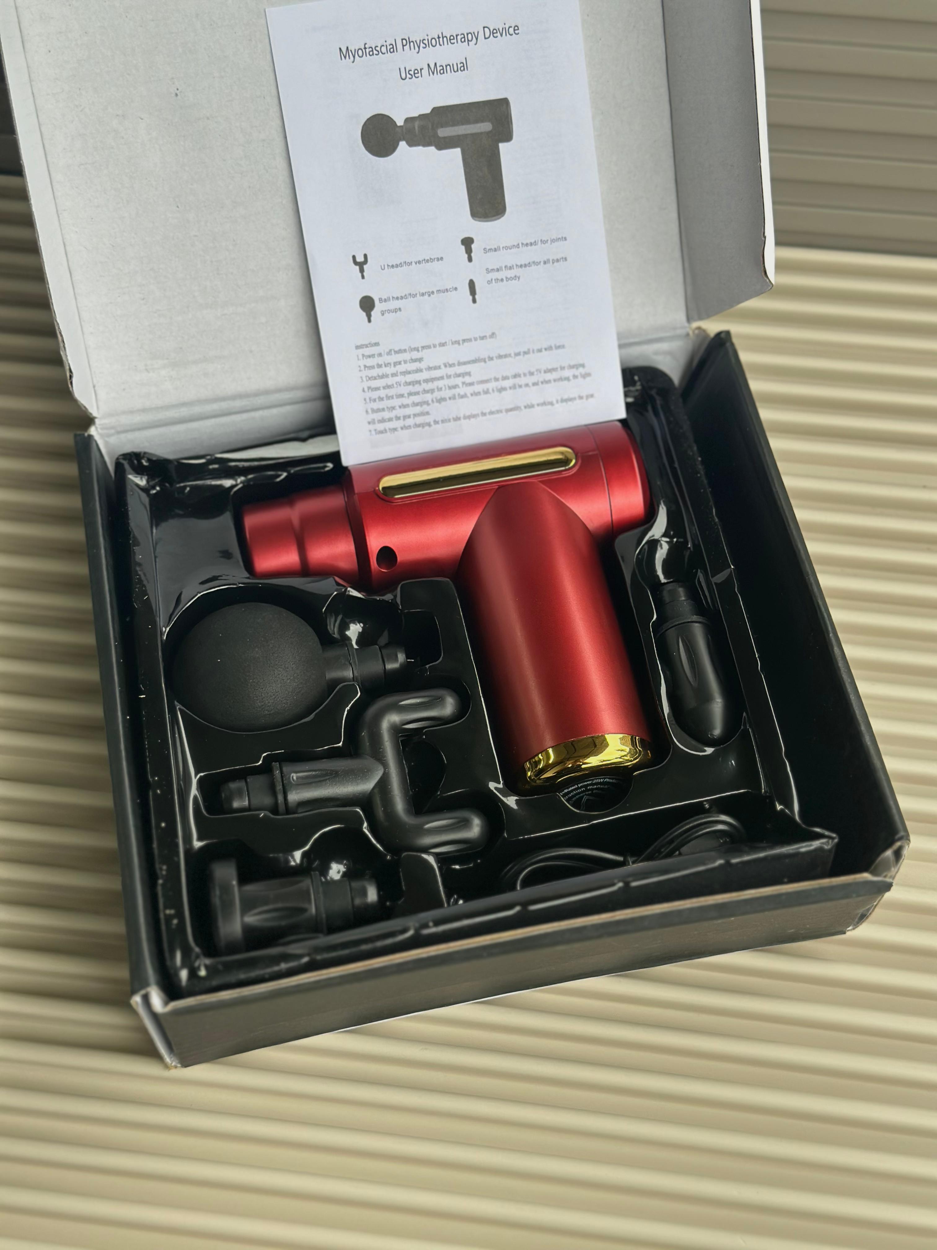 Gun Massager for Full Body Pain Relief, Rechargeable Cordless Deep Tissue Massage Machine for Legs & Arms