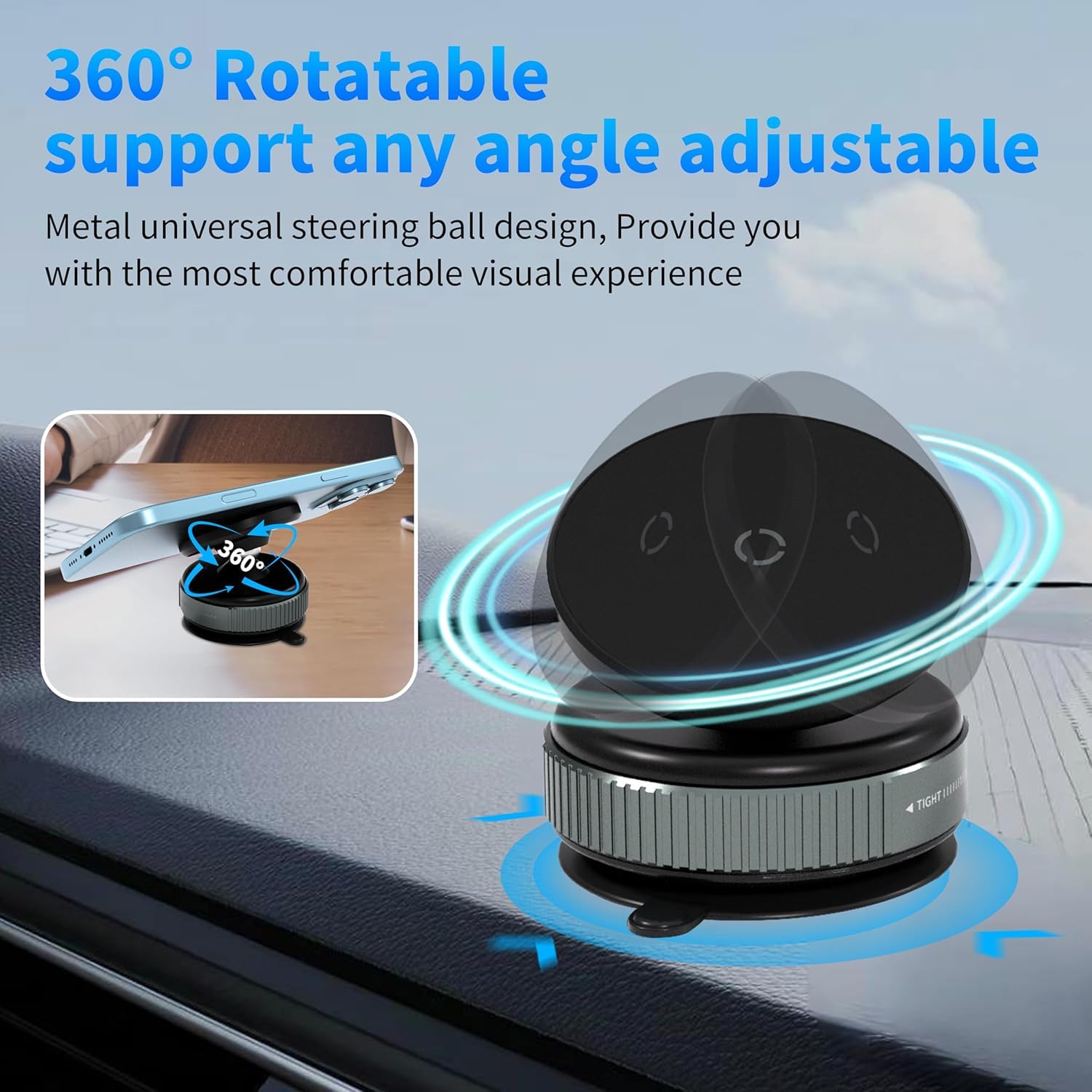 360° Vaccum Magnetic Phones Holder