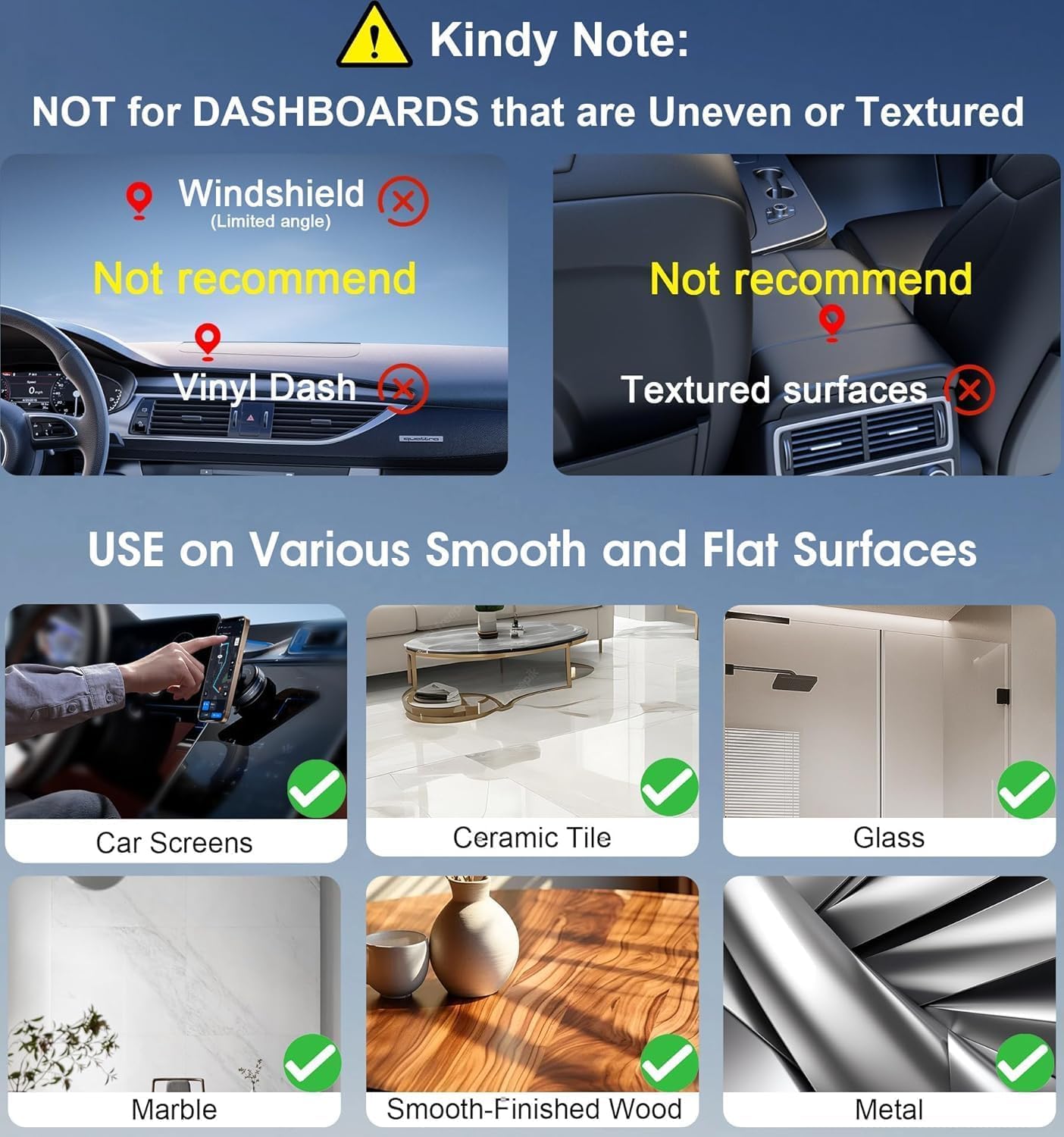 360° Vaccum Magnetic Phones Holder
