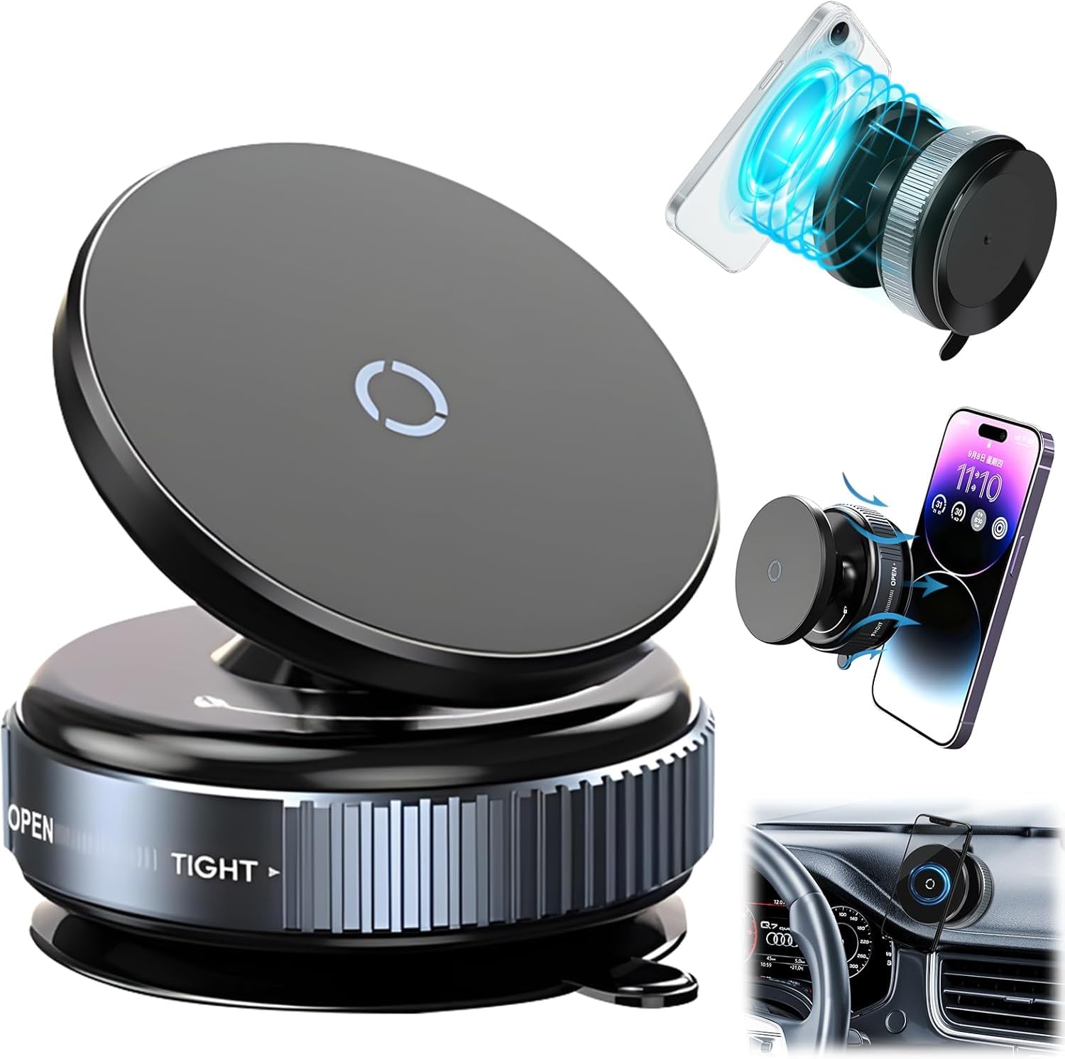 360° Vaccum Magnetic Phones Holder